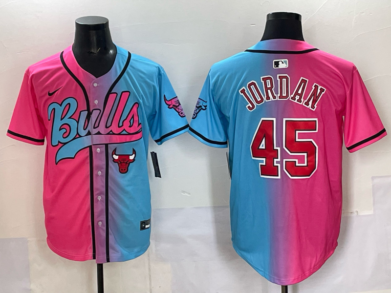 Men Chicago Bulls Nike #23 Jordan Blue pink NBA 2025 Jersey style 017